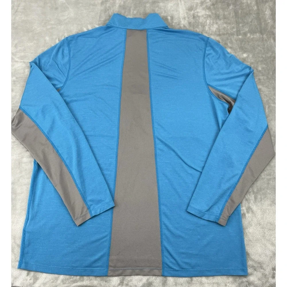 The North Face 1/4 Zip Shirt Men XL  Blue Gray Flash Dry Stretch Lightweight Run